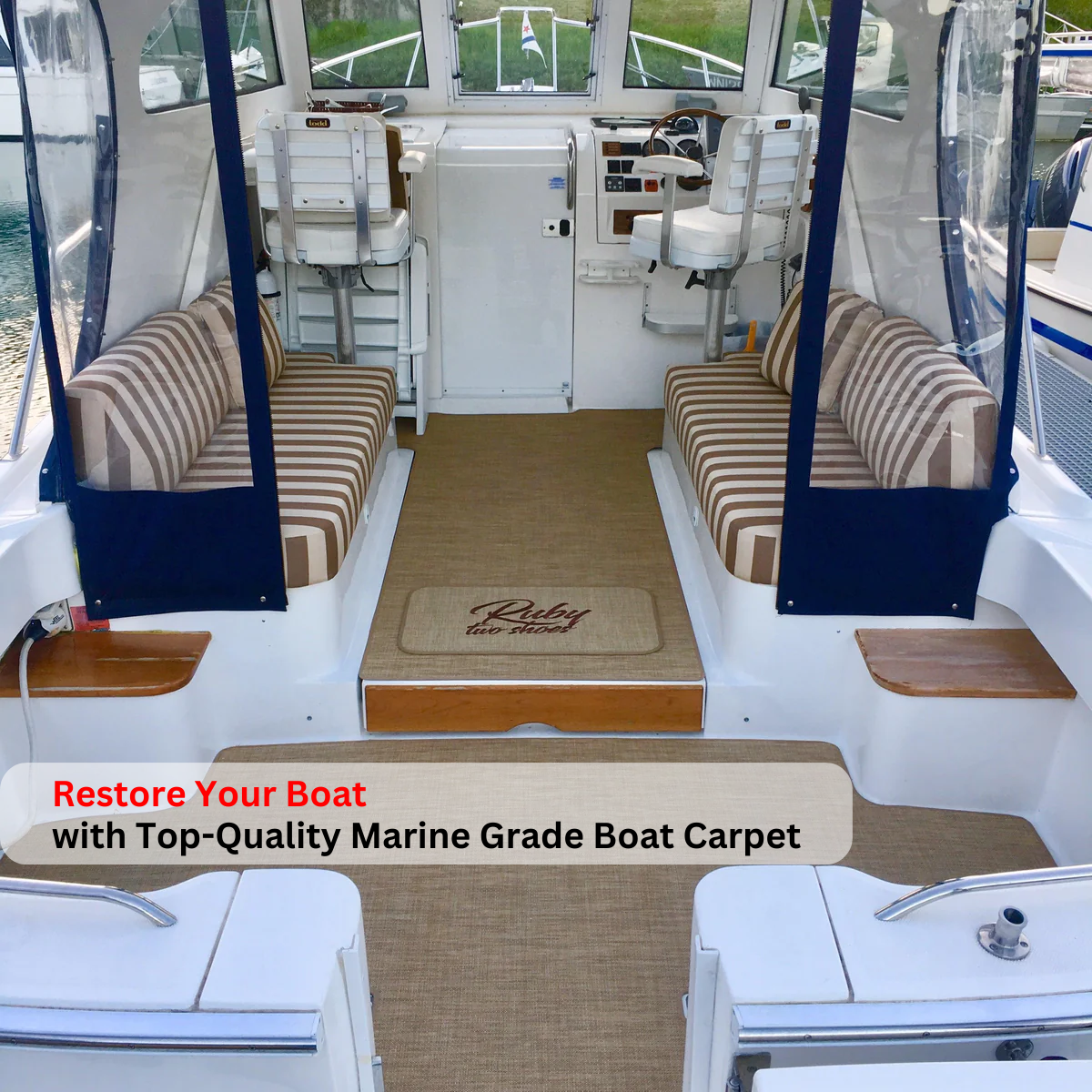 Boat Custom Carpet and Mat Replacement with Your Logo: Elevate Your Brand in Style