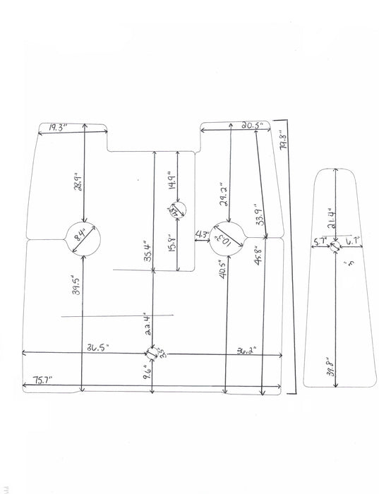 2002-2005 Crownline 225 STRAIGHT REAR BENCH  Snap in Boat Carpet