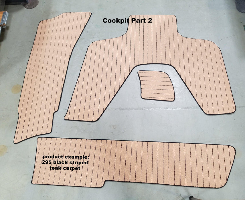 1995 Mainship M/Y 37 COCKPIT & SWIM PLATFORM Snap in Boat Carpet - Matworks