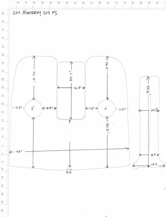 2011 Monterey 204 FS Snap in Boat Carpet - Matworks