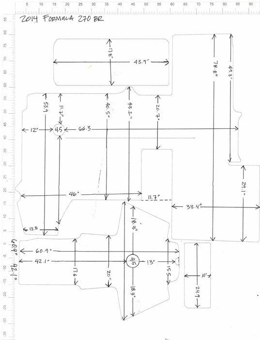 2014 Formula 270 BR Snap in Boat Carpet - Matworks