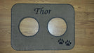 Custom Pet Food Mat w/ Stainless Steel Bowl Set - Matworks