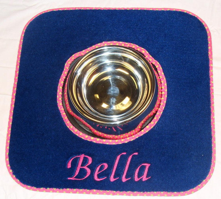 Personalized Pet Food Mat w/ Single Bowl - Matworks