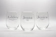 Strahl Engraved Acrylic Wine Glass- Stemless - Matworks