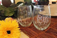 Strahl Engraved Acrylic Wine Glasses- Stemless-Set of 4 - Matworks